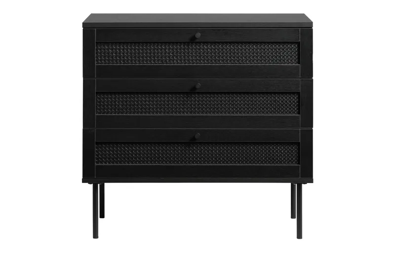 Säilytysarkku Benzem 3 laatikolla 80 cm, Musta