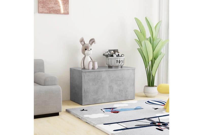 Säilytysarkku betoninharmaa 84x42x46 cm lastulevy - Säilytys - Säilytyskalusteet - Säilytysarkku