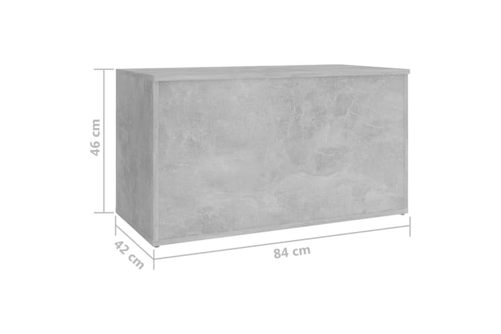 Säilytysarkku betoninharmaa 84x42x46 cm lastulevy - Säilytysarkku
