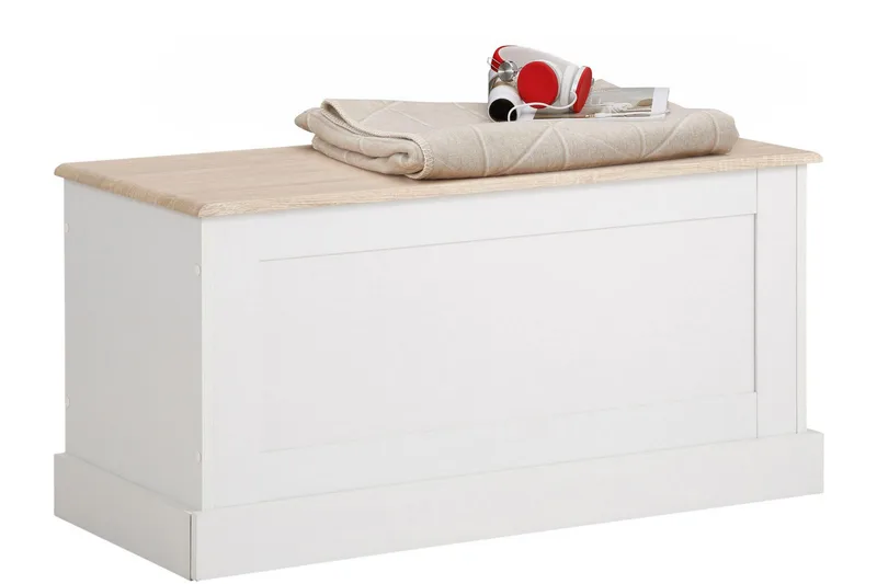 Säilytysarkku Borgela 90 cm - Valkoinen/Ruskea - Säilytys - Säilytyskalusteet - Säilytysarkku