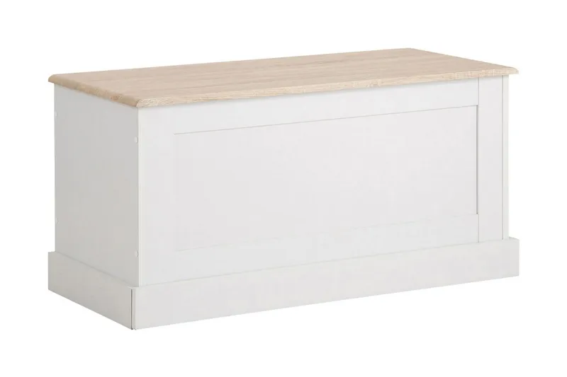 Säilytysarkku Borgela 90 cm, Valkoinen/Ruskea