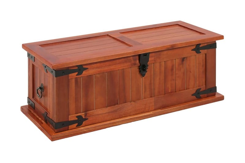 Säilytysarkku kiinteä akaasiapuu 60x25x22 cm - Ruskea - Säilytys - Säilytyskalusteet - Säilytysarkku