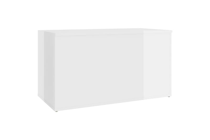 Säilytysarkku korkeakiilto valkoinen 84x42x46 cm lastulevy - Säilytys - Säilytyskalusteet - Säilytysarkku