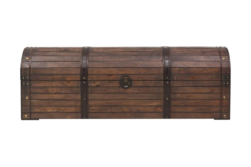 Säilytysarkku massiivipuu vintagetyyli 120x30x40 cm - Ruskea - Säilytys - Säilytyskalusteet - Säilytysarkku