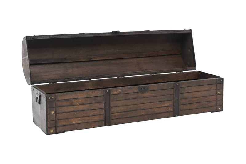 Säilytysarkku massiivipuu vintagetyyli 120x30x40 cm - Ruskea - Säilytys - Säilytyskalusteet - Säilytysarkku