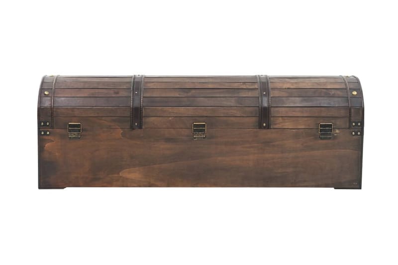 Säilytysarkku massiivipuu vintagetyyli 120x30x40 cm - Ruskea - Säilytys - Säilytyskalusteet - Säilytysarkku