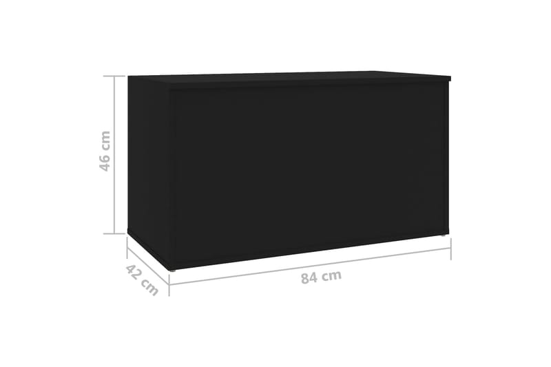 Säilytysarkku musta 84x42x46 cm lastulevy - Säilytys - Säilytyskalusteet - Säilytysarkku
