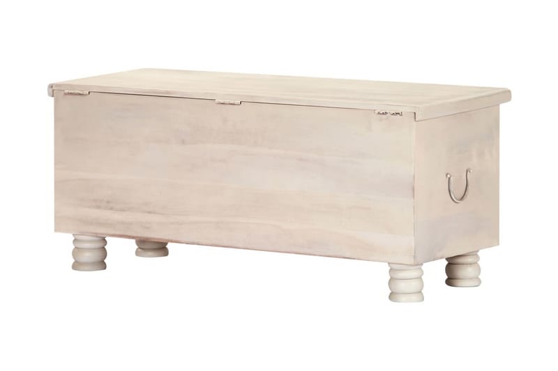 Säilytyslaatikko valkoinen 110x40x45 cm täysi akaasiapuu - Valkoinen - Säilytys - Säilytyskalusteet - Säilytysarkku