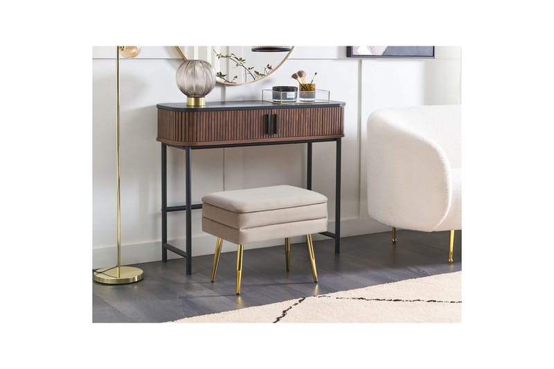 Säilytyspenkki Odessa Beige/Kulta - Beige/Kulta - Säilytys - Säilytyskalusteet - Säilytysarkku