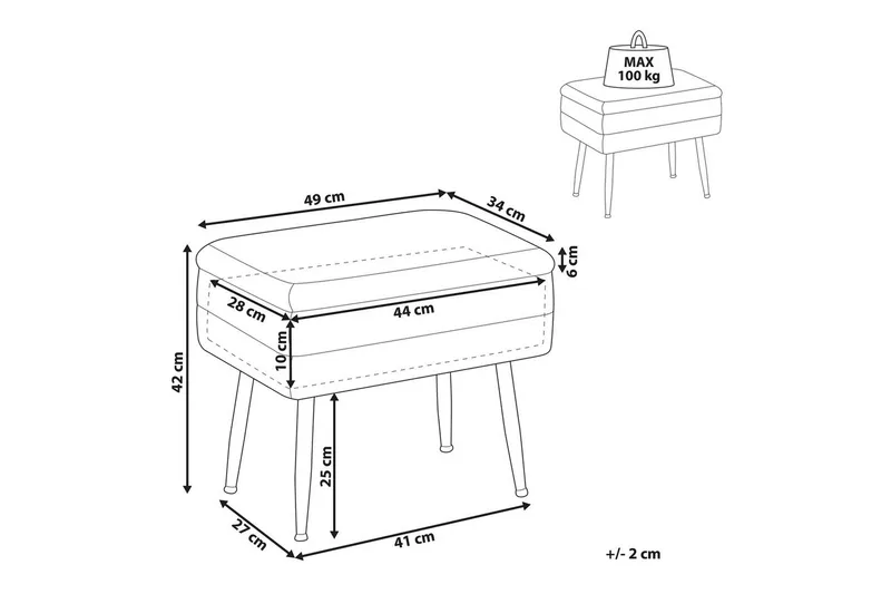 Säilytyspenkki Odessa Vihreä/kulta - Vihreä/kulta - Säilytys - Säilytyskalusteet - Säilytysarkku