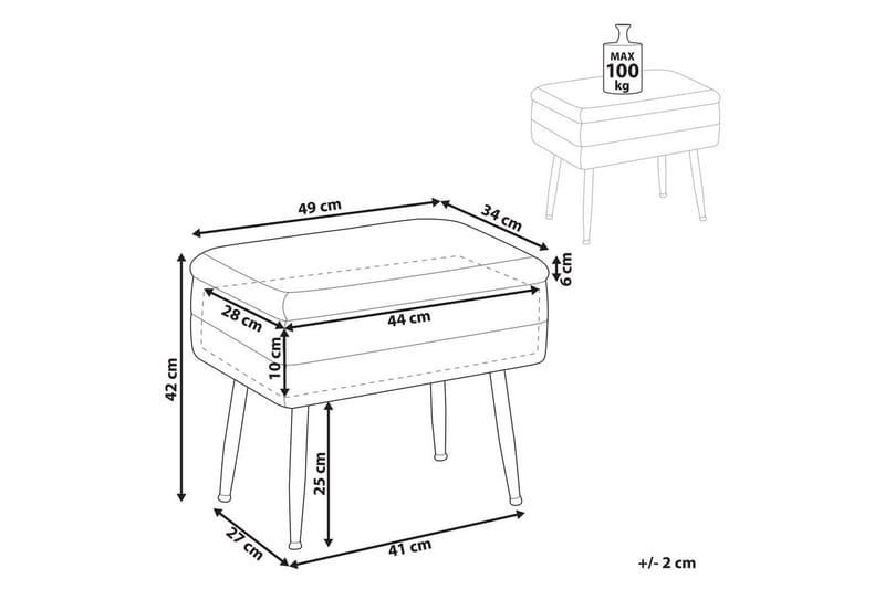 Säilytyspenkki Odessa Punainen/kulta - Punainen/kulta - Säilytys - Säilytyskalusteet - Säilytysarkku