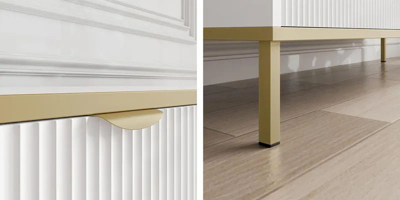 Salmor Senkki 135x42 cm - Valkoinen - Säilytys - Säilytyskalusteet - Senkki