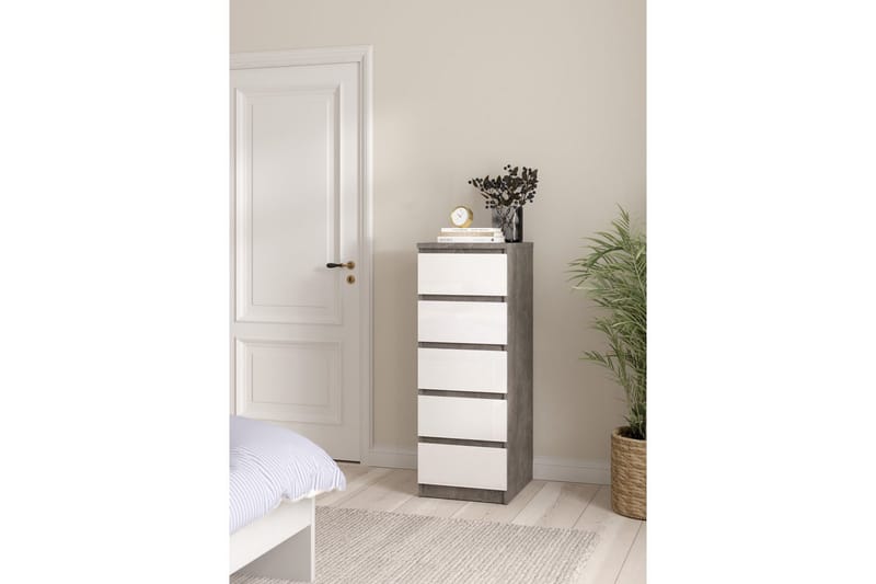 Salomns Laatikosto 40 cm - Harmaa/Valkoinen - Säilytys - Säilytyskalusteet - Lipasto