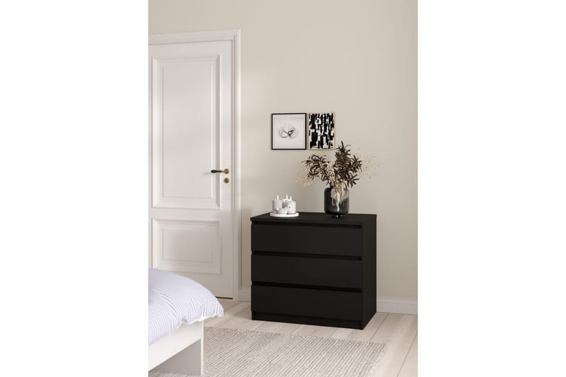 Salomns Lipasto 77 cm - Musta - Säilytys - Säilytyskalusteet - Lipasto