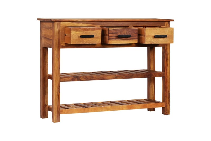 Senkki 3 laatikolla 110x30x80 cm täysi akasiapuu - Ruskea - Säilytys - Säilytyskalusteet - Senkki