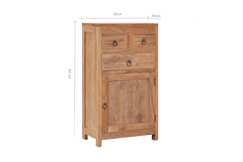 Senkki 50x30x90 cm täysi tiikki - Säilytys - Säilytyskalusteet - Senkki