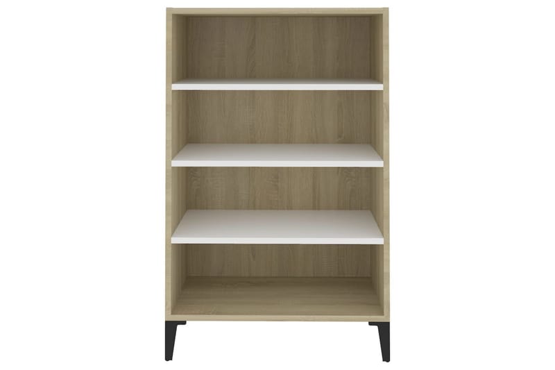 Senkki 57x35x90 cm Sonoma-tammi - Beige/Valkoinen - Säilytys - Säilytyskalusteet - Senkki