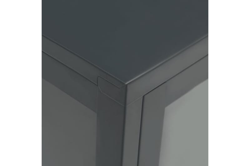 Senkki antrasiitti 70x35x70 cm teräs ja lasi - Antrasiitti - Säilytys - Säilytyskalusteet - Senkki