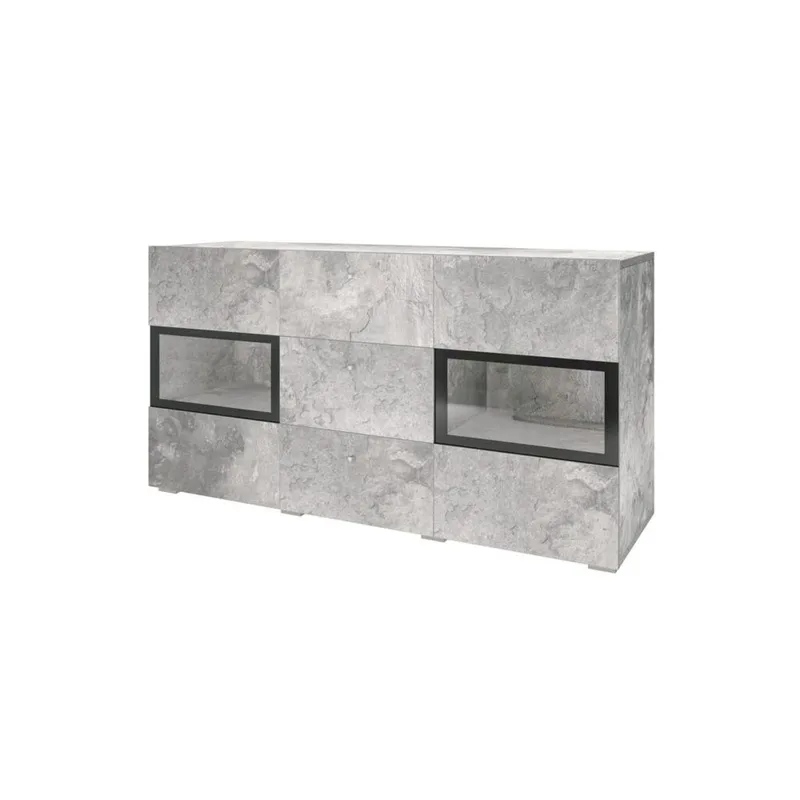 Senkki Baros 2 ovea ja 3 laatikkoa - Betonivalo - Säilytys - Säilytyskalusteet - Senkki