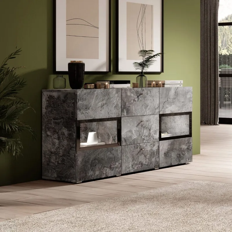 Senkki Baros 2 ovea ja 3 laatikkoa - Liitu - Säilytys - Säilytyskalusteet - Senkki