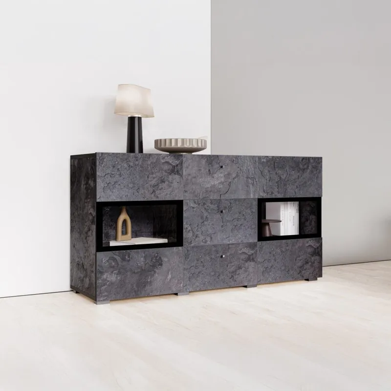 Senkki Baros 2 ovea ja 3 laatikkoa - Liitu - Säilytys - Säilytyskalusteet - Senkki