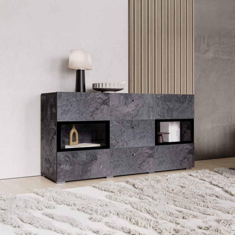 Senkki Baros 2 ovea ja 3 laatikkoa - Liitu - Säilytys - Säilytyskalusteet - Senkki