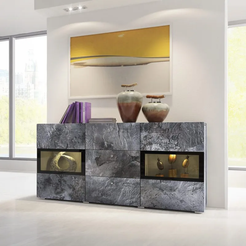 Senkki Baros 2 ovea ja 3 laatikkoa - Liitu - Säilytys - Säilytyskalusteet - Senkki