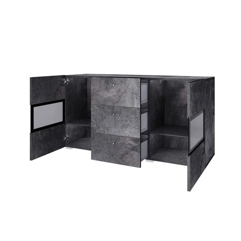 Senkki Baros 2 ovea ja 3 laatikkoa - Liitu - Säilytys - Säilytyskalusteet - Senkki