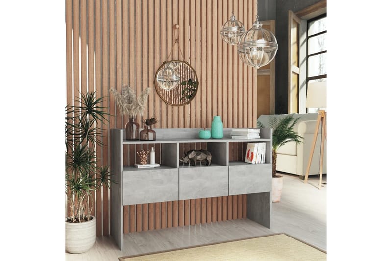 Senkki betoninharmaa 105x30x70 cm lastulevy - Harmaa - Säilytys - Säilytyskalusteet - Senkki