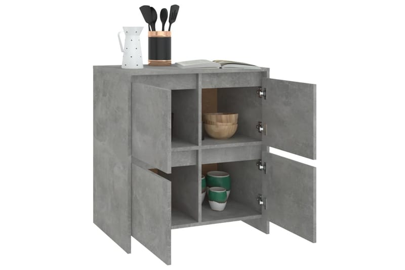 Senkki betoninharmaa 70x41x75 cm lastulevy - Harmaa - Säilytys - Säilytyskalusteet - Senkki