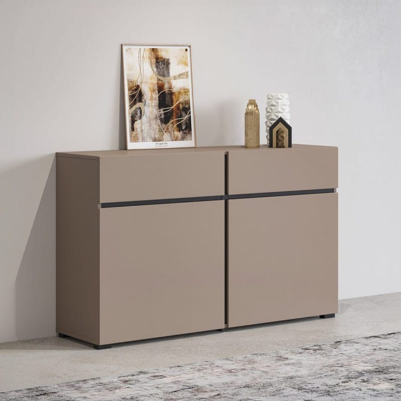 Senkki Cross 2 ovea ja 2 laatikkoa - Congo - musta - Säilytys - Säilytyskalusteet - Senkki