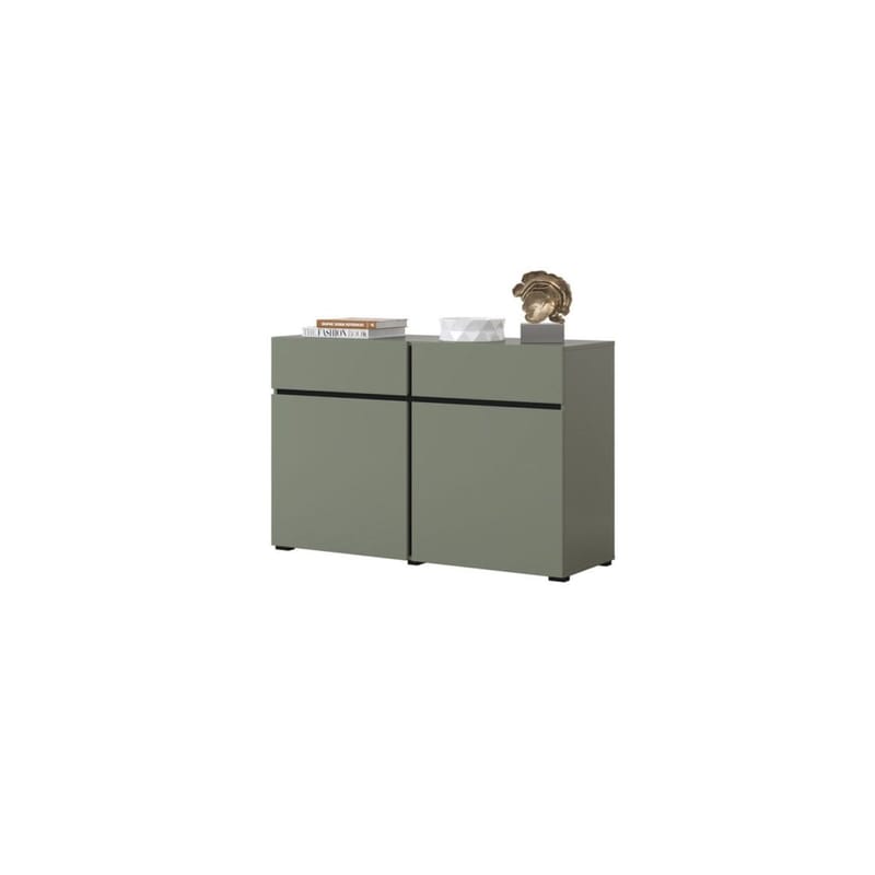 Senkki Cross 2 ovea ja 2 laatikkoa - Vihreä - Musta - Säilytys - Säilytyskalusteet - Senkki