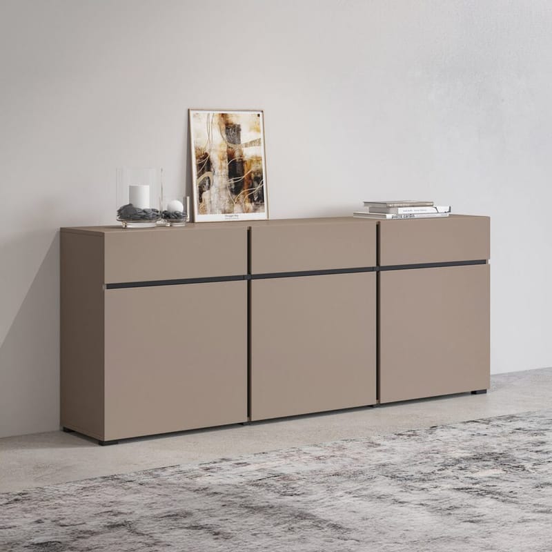 Senkki Cross 3 ovea ja 3 laatikkoa - Congo - musta - Säilytys - Säilytyskalusteet - Senkki