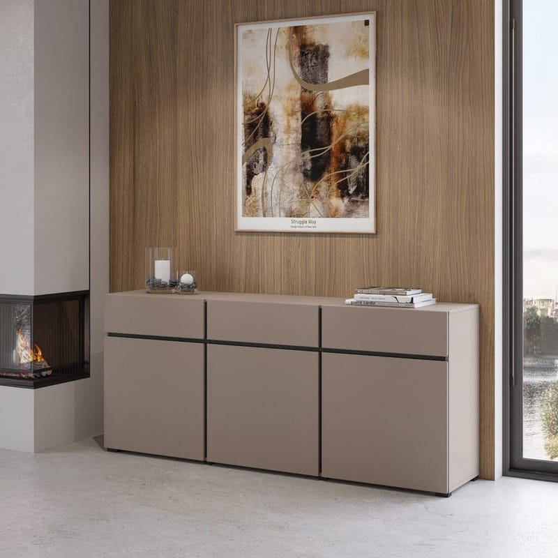 Senkki Cross 3 ovea ja 3 laatikkoa - Congo - musta - Säilytys - Säilytyskalusteet - Senkki