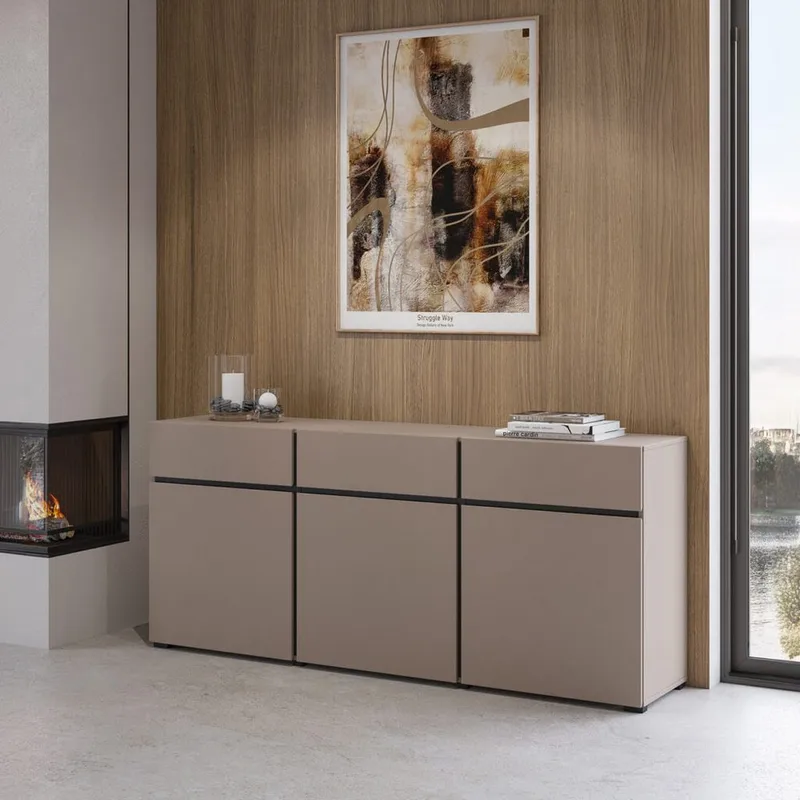 Senkki Cross 3 ovea ja 3 laatikkoa - Congo - musta - Säilytys - Säilytyskalusteet - Senkki