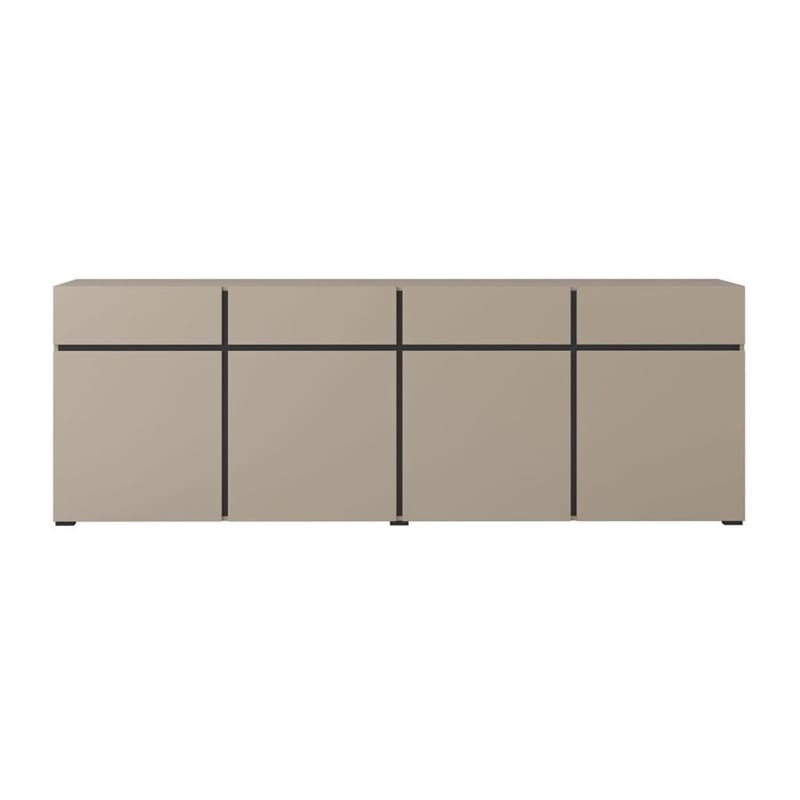 Senkki Cross 4 ovea ja 4 laatikkoa - Kongo - Musta - Säilytys - Säilytyskalusteet - Senkki