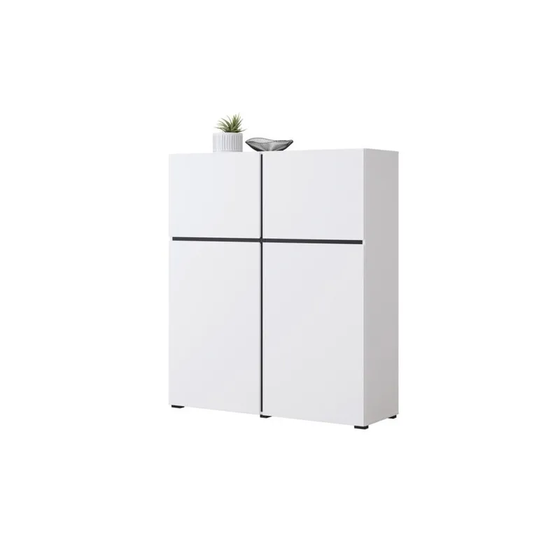 Senkki Cross 4 ovea - Valkoinen - Musta - Säilytys - Säilytyskalusteet - Senkki