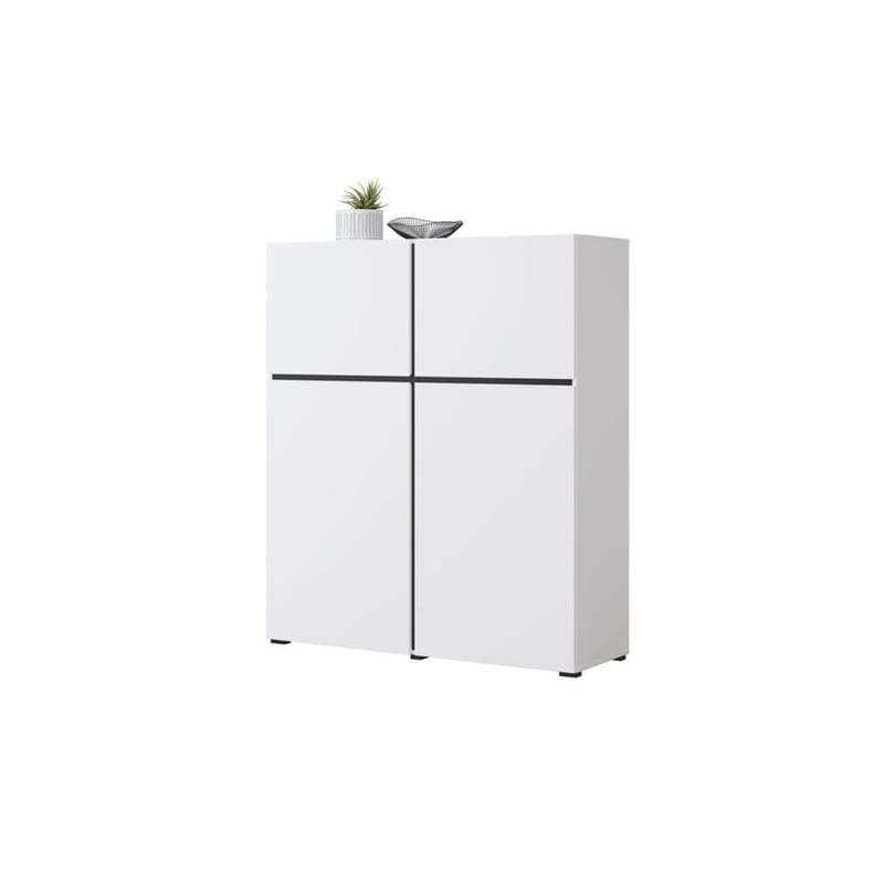 Senkki Cross 4 ovea - Valkoinen - Musta - Säilytys - Säilytyskalusteet - Senkki