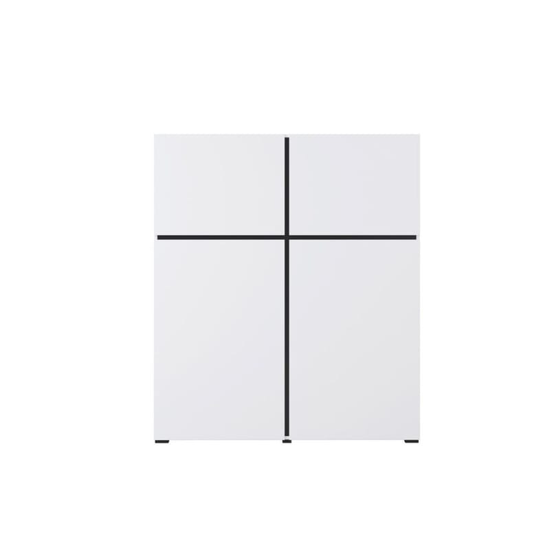 Senkki Cross 4 ovea - Valkoinen - Musta - Säilytys - Säilytyskalusteet - Senkki