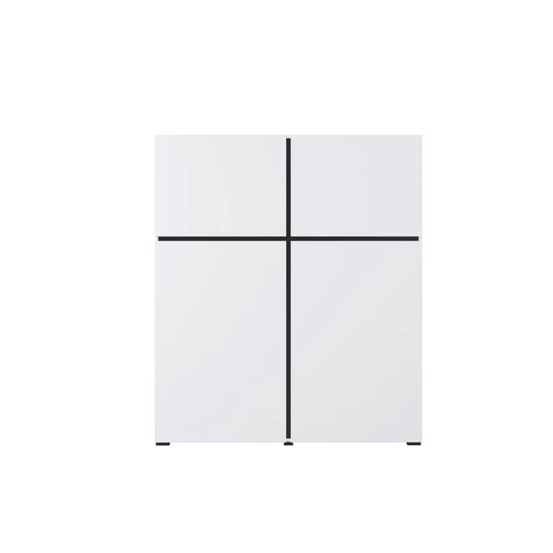 Senkki Cross 4 ovea - Valkoinen - Musta - Säilytys - Säilytyskalusteet - Senkki