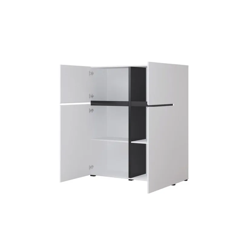 Senkki Cross 4 ovea - Valkoinen - Musta - Säilytys - Säilytyskalusteet - Senkki