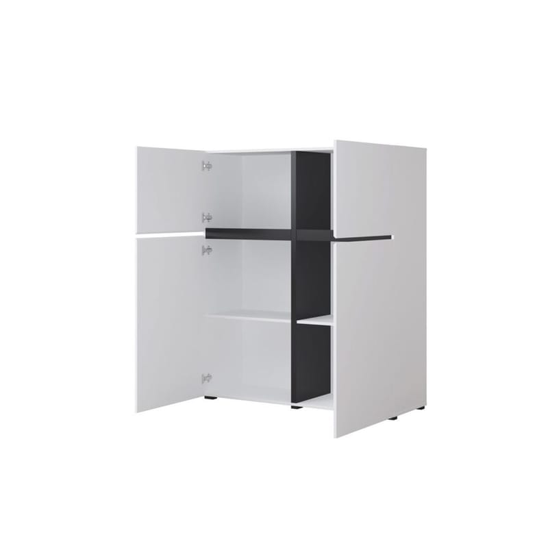 Senkki Cross 4 ovea - Valkoinen - Musta - Säilytys - Säilytyskalusteet - Senkki