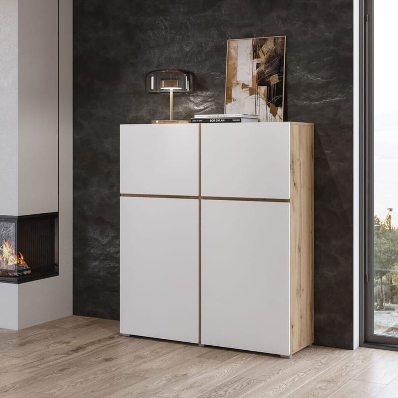 Senkki Cross 4 ovea - Valkoinen - Säilytys - Säilytyskalusteet - Senkki