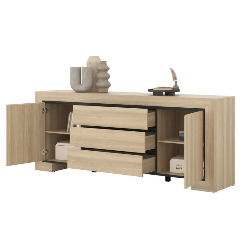 Senkki Cuba II 2 ovea ja 3 laatikkoa - Säilytys - Säilytyskalusteet - Senkki