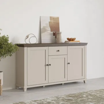 Senkki Evora 3 ovea 1 laatikko - Vaalea beige - Säilytys - Säilytyskalusteet - Senkki