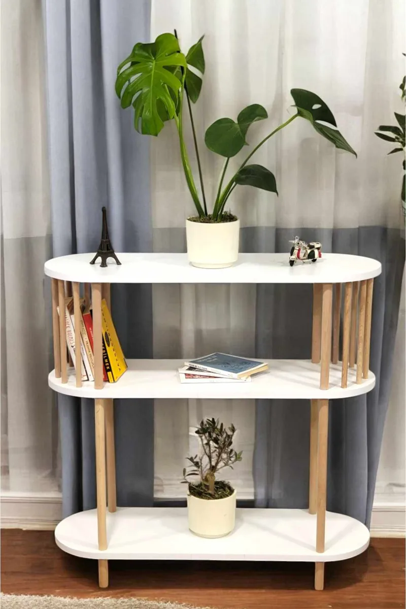 Senkki Hanah Home Peka Slim (90 x 90 x 30 cm) Valkoinen - Valkoinen - Säilytys - Säilytyskalusteet - Senkki