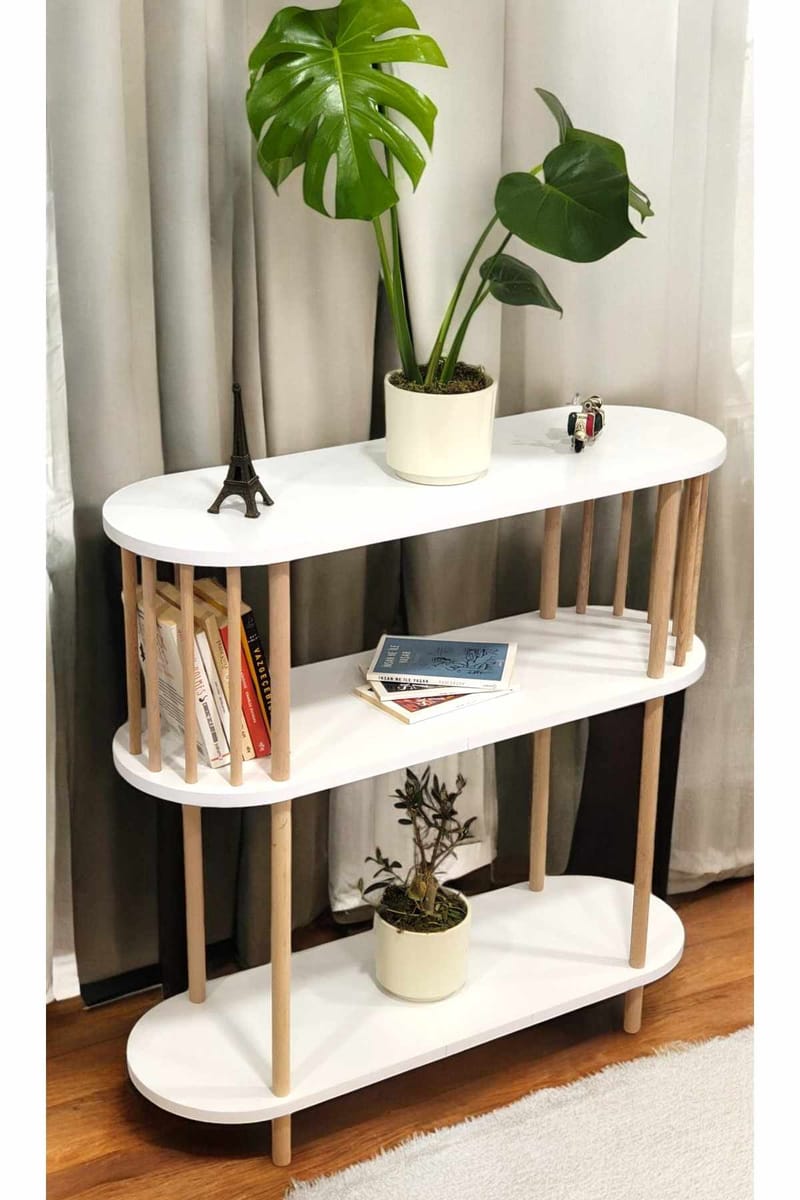 Senkki Hanah Home Peka Slim (90 x 90 x 30 cm) Valkoinen - Valkoinen - Säilytys - Säilytyskalusteet - Senkki