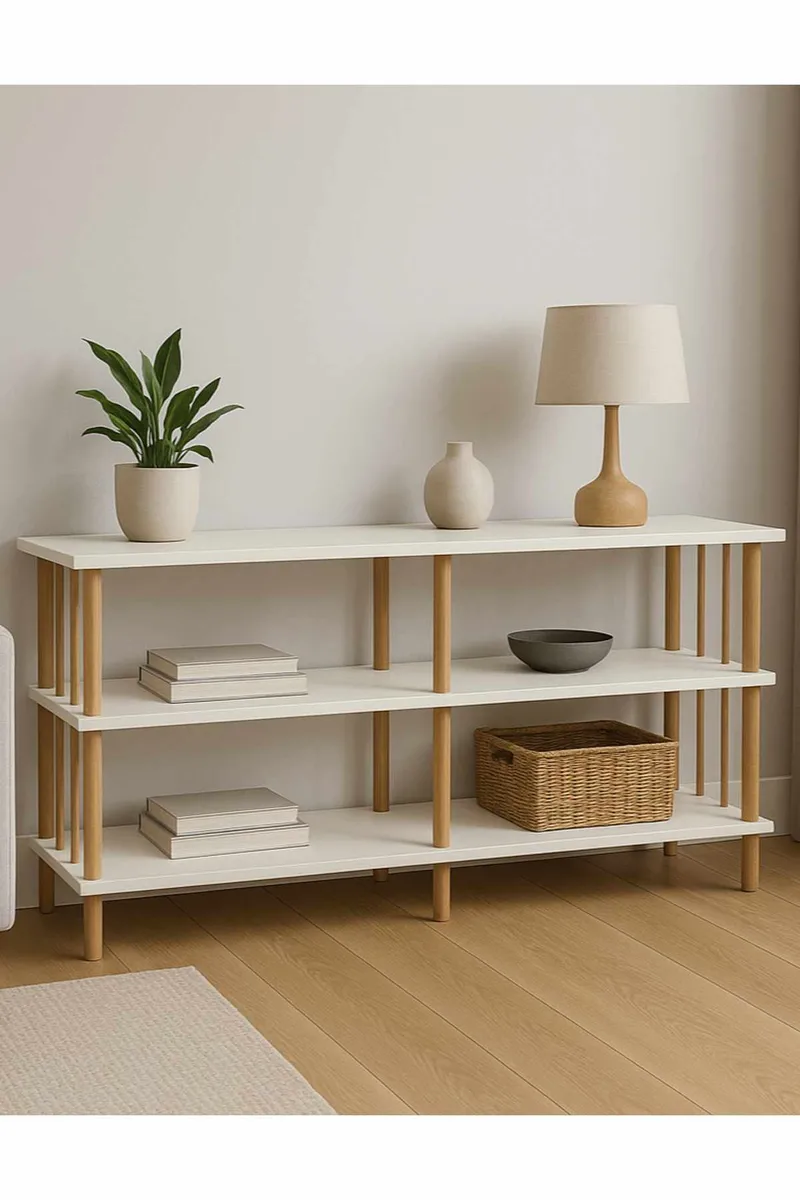 Senkki Hanah Home Peka Wide (120 x 73 x 30 cm) Valkoinen - Valkoinen - Säilytys - Säilytyskalusteet - Senkki
