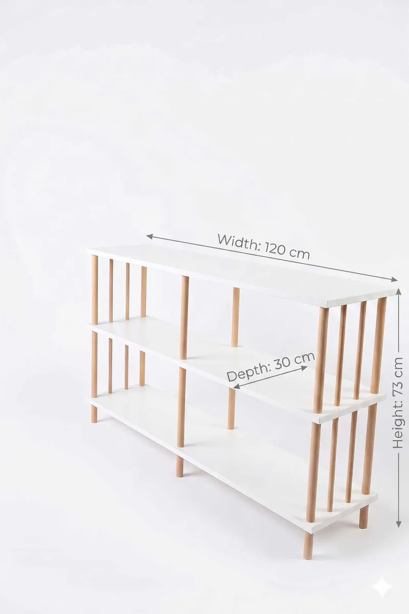 Senkki Hanah Home Peka Wide (120 x 73 x 30 cm) Valkoinen - Valkoinen - Säilytys - Säilytyskalusteet - Senkki