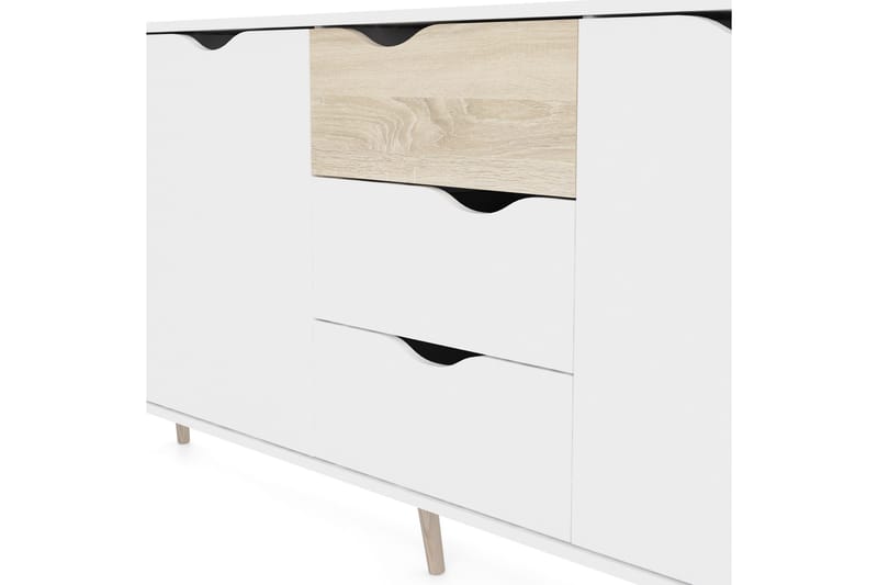 Hostafranc-senkki 40x196 cm - Valkoinen|Luonnonväri - Säilytys - Säilytyskalusteet - Senkki